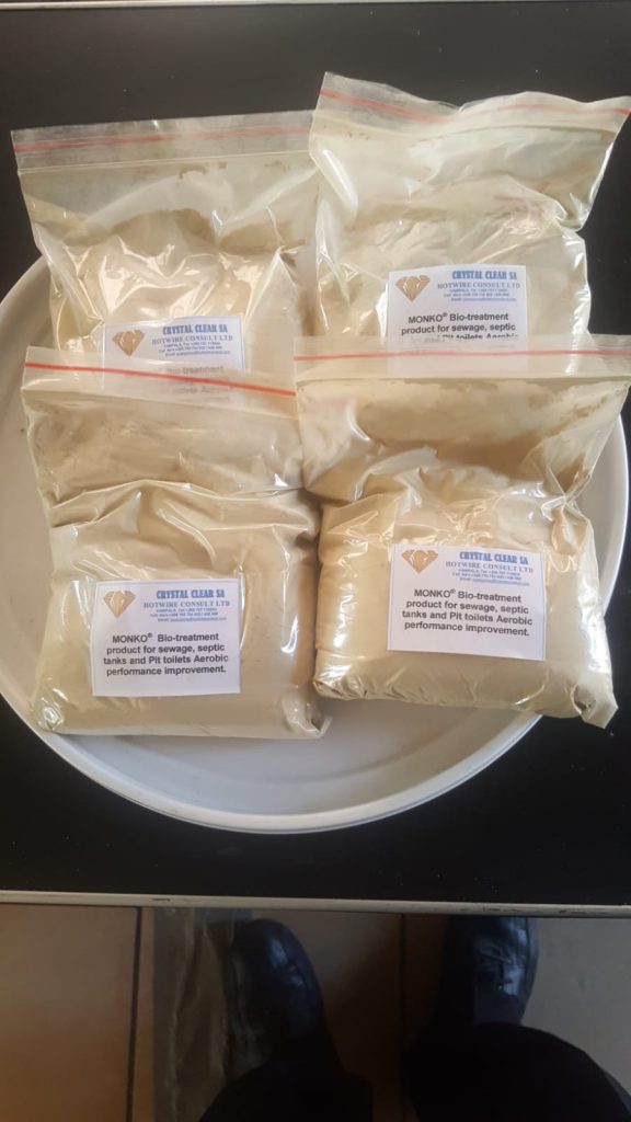 MONKO® 500g Packet Biotreatment Powder: Decomposes sewage to compost by-products for all Sanitation Applications