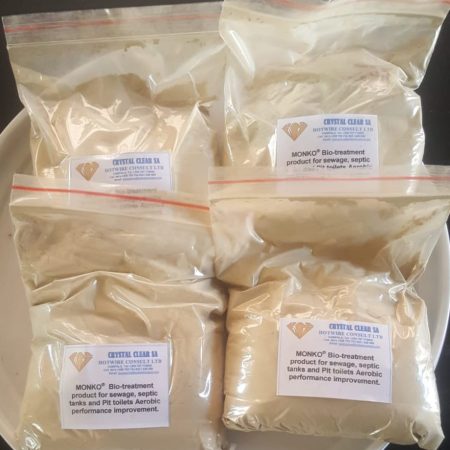 MONKO® 500g Packet Biotreatment Powder: Decomposes sewage to compost by-products   for all Sanitation Applications