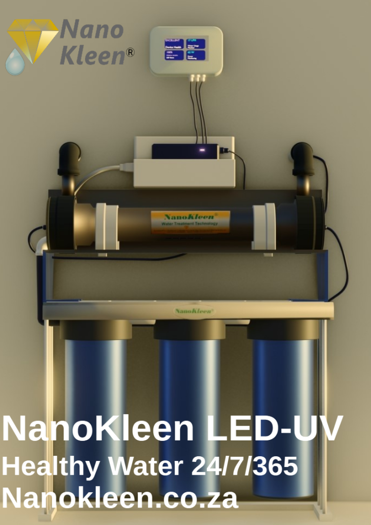 Restaurant quality water disinfection & purification with LED-UV